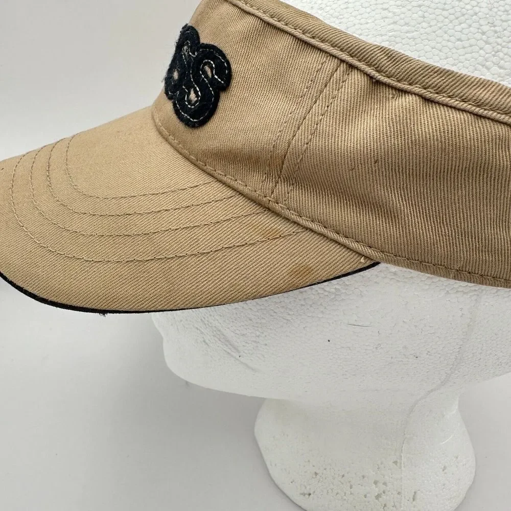 Vintage Mossimo Visor Cap Youth 8-20‎ Brown Logo Streetwear 90s Y2K Frosted Tips
